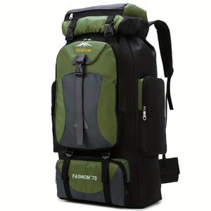 TEMU KINGANT 70L 대용량 여행 스포츠 백팩 1개 | 나일론, 안감, 조절 가능한 스트랩, 드로스트링 잠금, 단색, 레드, 남녀 공용