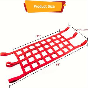 TEMU Red Mesh 카고 네트 루프 탑 도어 오프 네트링 해먹, Jeep Wrangler YJ TJ JK JL Gladiator JT 1987-2024용