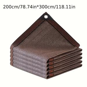 TEMU RV 커피 색상 비치 가든 차양 천, 식물 커버에 적합, 빛 차단, 가정용, 다육식물, 발코니, 야외 자동차, 마당, 복도, 온실 단열 및 그늘망