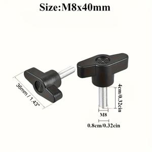 TEMU T볼트 10개, 핸들볼트, 윙 너트 나사, 나비 너트 나사, 볼트, 클램핑 핸들 나사 M5 M6 M8
