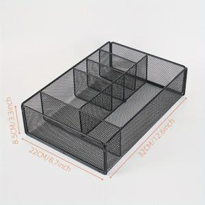 메탈 커트러리 랙 - 휴대용 식기 보관함, 삽입 설치 방식, 주방 조리대 및 캐비닛 수납에 적합 - 커트러리, 접시, 냅킨, 컵 정리함 - 가정, 파티, 캠핑에 이상적