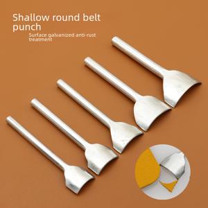 7피스 가죽 공예용 아치형 펀치 커터 세트 - 벨트, 지갑, 가방 정밀 사이징 10~40mm DIY 전문가용