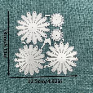 TEMU 새로운 다이 컷 5개 꽃 커팅 다이, 스크랩북 엠보싱 DIY 수동 포토 앨범 장식 칼 몰드 모델