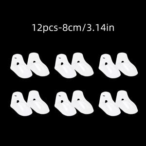 TEMU 투명 플라스틱 발 디스플레이 쇼케이스 신발 트리 부티 & 양말 8cm/9cm/10cm/11cm/12cm 12개 세트