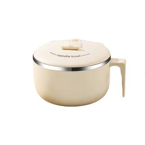 TEMU 1300ml 스테인리스 스틸 국수 그릇 뚜껑 포함 - 녹슬지 않는, 둥근, 기숙사 및 레스토랑에 적합, 국수와 밥을 서빙하기에 완벽