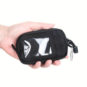 TEMU 캔버스 동전 지갑 지퍼 운전면허증 가방 카드 가방 벨트 허리 가방 스포츠 소형 걸이형 가방 동전 지갑