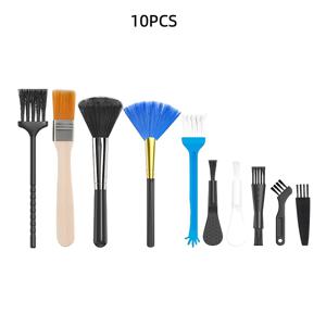 TEMU 먼지 제거 및 청소 브러쉬 세트, 나일론 정전기 방지 브러쉬 세트. 컴퓨터 키보드 틈새 청소 및 팬, 면도기 등 전자기기용 먼지 제거 브러쉬. 10개 및 8개 두 가지 사양 제공