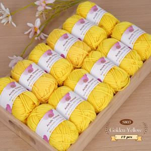 TEMU 아크릴 실 볼 12개 세트, 300g/10.58oz, 부드럽고 편안한 다양한 색상, 4줄로 구성된 손뜨개용 DIY 크로셰 스웨터, 모자, 장갑 및 기타 수공예품용, 각 25g