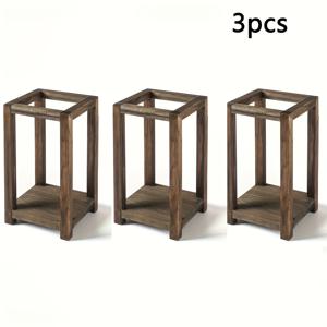 1개/3개 웨딩 랜턴 센터피스, 팜하우스 스타일 이벤트를 위한 러스틱 테이블 장식, 컨트리 헛간 테마의 나무 캔들 홀더 – 완벽한 선물 또는 & 크리스마스 홈 데코