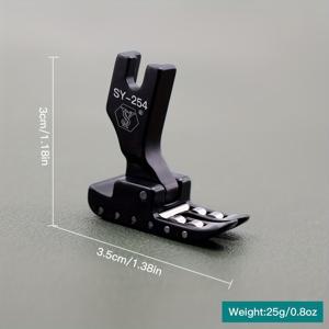 새로운 SY-254 고급 블랙 티타늄 스틸 롤러 프레스 발, 주름 방지 및 미끄럼 방지 가죽 두꺼운 재질 특수, 컴퓨터 평면 기계에 적합