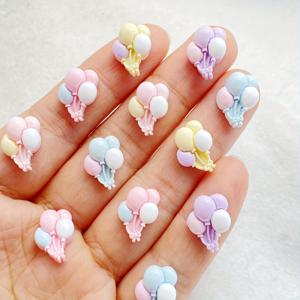 TEMU 20/40개 생생한 레진 미니 컬러 풍선 라인스톤 세트 - DIY 공예, 네일 아트, 스크랩북 및 웨딩 장식용 3D 플랫 백 장식
