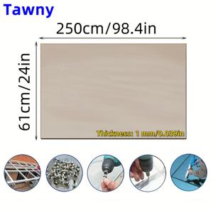 브라운 폴리카보네이트 지붕 패널 - 24 X 98.4인치, 브라운 야외 정원 그늘막, 누수 방지 및 UV 저항, 간편한 설치 및 트리밍, 발코니, 창고 및 테라스에 적합, 현관 덮개, 야외 덮개, 정원 캐노피, 발코니 그늘막