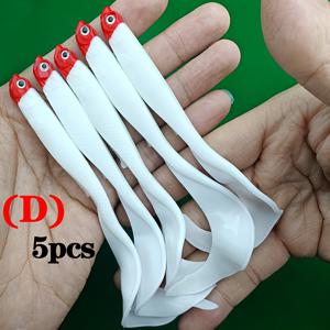 TEMU 소프트 베이트 낚시 미끼 웜 스윔베이트 워킹피쉬 4.9인치 0.25oz 생생한 디자인 고효율 낚시용 5개 세트