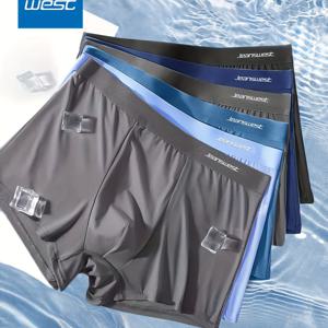 JEANSWEST 남성용 속옷 6종 세트 아이스 브리프 클래식 단색 속옷 쿨링 플랫 브리프 남성 플랫 브리프