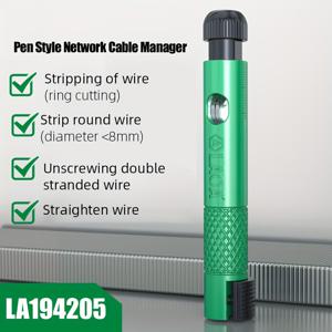LAOA 인체공학적 네트워크 와이어 스트리퍼 - 정밀한 절단을 위한 SKS 블레이드가 있는 다기능 회전 도구, 꼬임 없는 케이블 및 느슨한 전선용 - 전문가 및 가정용 전기 기술자 도구, 실린더형 핸들 그립 | 날카로운 블레이드 기술