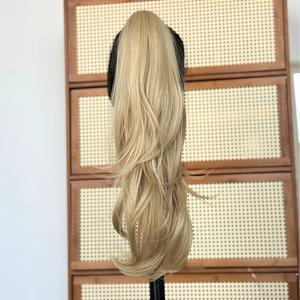 TEMU 여성을 위한 우아한 물결 Ponytail 연장, 23인치 합성 헤어 액세서리 (바디 웨이브, 드로스트링 포니테일, 더블 클립 홀더, 풀 레이어 디자인), 모든 여성에게 적합한 다용도 헤어피스, 불붙, 긴머리 포니테일가발, 포니테일 가발 집게핀, 머리가발, 묶음머리 가발집게, 긴머리 가발