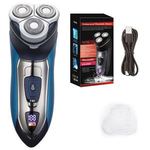 TEMU 남성용 2-in-1 3D 부양식 전기면도기, LED 스마트 디지털 디스플레이, IPX6 세척 가능, Type-C 충전 수염 정리기, 면도기 및 구레나룻용, 남성, 남자친구, 아빠를 위한 선물