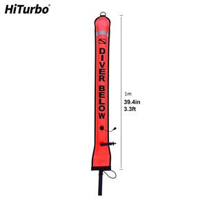 TEMU 1개 Hiturbo 59인치 (150cm) / 39.4인치 (100cm) 표면 마커 부이 , 오픈형 바닥 디자인, 높은 가시성, 수중 다이빙 및 스노클링을 위한 반사 스트립이 있는 팽창식 신호 튜브, 스쿠바 다이빙용