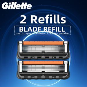 TEMU Gillette PROGLIDE 면도날 2개입 리필 칼날, 남성용 휴대용 수동 면도기용 5중 면도날