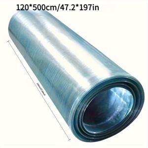 TEMU 폴리에스터 지붕 시트 롤, UV 저항성 투명 단열 스카이라이트 패널, 내구성이 뛰어난 PVC 소재로 제작, 길이 197인치, 온실, 농업, 원예, 햇빛 가리개 및 건설에 적합