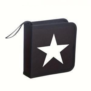 TEMU 1개 CD/DVD 케이스 홀더 40장 수납 가능, 대용량 디자인, 차량용 휴대용 CD 보관함, 지퍼 개폐식으로 쉬운 접근, 사무실 데이터 CD 정리 및 집에서 CD 수집, 휴가 및 일상 보관
