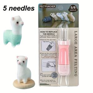 TEMU 1개 펠팅 바늘 도구, 펜 스타일 펠팅 바늘 도구, 수제 양모 펠트 바늘 도구, 패치워크 및 공예용 펠팅 스타터, 아름다운 펠트 동물 및 패턴 제작