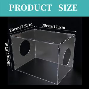 1 세트, 샌딩 먼지 방지 상자, 투명 아크릴 보호 커버, 전동 그라인더 먼지 방지 작업 커버, 조각 먼지 수집 웨난 먼지 방지 커버, 재료 추가 투명 먼지 커버 자가 설치