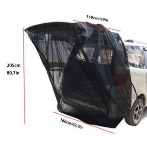 TEMU VAN MPV SUV 자동차 뒷문용 자석 모기망 커튼 메쉬 스크린, 자율운전 여행, 캠핑 야외 활동, 통기성 후면 문 모기망 및 뒤 커버 곤충 보호 커버에 적합합니다.