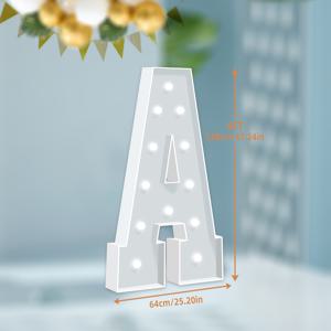TEMU 1개 대형 마키 라이트업 레터 - 4피트/120cm 높이, 쿨 화이트 LED 밝은 조명, 간편한 조립 폼보드 구조 - 배터리 구동 (AA 배터리 미포함) 웨딩, 생일, 크리스마스, 파티 장식용 - 실내/야외 장식 센터피스, 이벤트 조명, 조명, 할로윈 및 크리스마스 장식