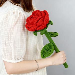 TEMU 수제 코바늘 뜨개질 아이스 바 라인 슈퍼 라지 로즈, 사실적으로 디자인된 인공 꽃, , 가족 및 친구를 위한 사려 깊은 선물, 아름다운 홈 , 생생한 파티 장식, 발렌타인데이, 어버이날에 적합
