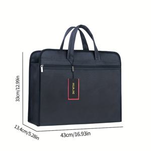 TEMU 1개 A3 3D 대용량 휴대용 브리프케이스, 16인치 노트북, 잡지, 아이패드 및 기타 캐주얼 가방에 적합, 일상적인 출퇴근 및 휴대용 출장용