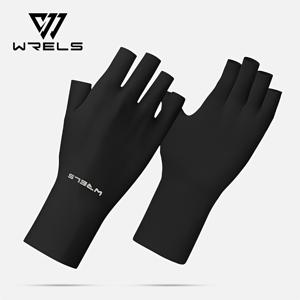 WRELS 여름 아이스 반장갑 1켤레, 손가락 개방형으로 통기성이 좋고 편안하며 탄성도 뛰어나며 야외 활동 및 라이딩에 매우 적합