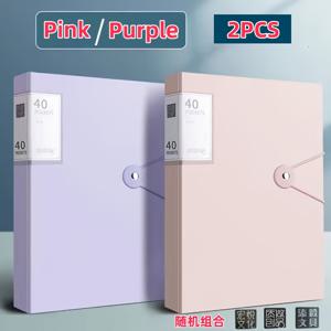 TEMU 2개 A4 폴더, 총 80장 PP 플라스틱 포켓 파일 정리함 - 사무실, 학교, 가정용 고투명하고 내구성 있는 파일 보관에 적합 - 가볍고 휴대하기 쉬운 데스크 파일 정리함, 세련된 디자인, 고투명 소재