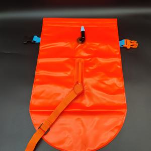 1개 오렌지색 PVC 회전식 야외 보관용 고품질 인플레이터블 가방, 내구성 강한 해변 및 수영장 필수 캐리백, 수영 및 수상 스포츠 액세서리 및 안전 장비에 적합