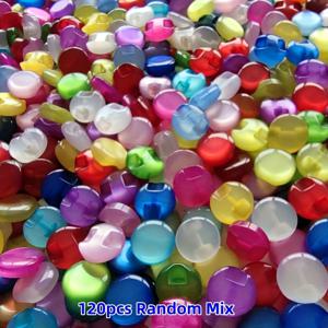 120개 12mm 컬러 혼합 펄 라운드 레진 버튼, 레트로 치파오 의류 셔츠, 수공예 장식 버튼, 스크랩북, 멀티 컬러 버튼, 수공예품, 의류에 색감을 더하는 랜덤 믹스