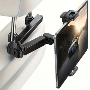 차량용 헤드레스트 걸이형 태블릿 휴대폰 홀더, 태블릿에 적합, 360° 회전, 11.94-32.77cm 장치에 적합, 사이즈 조절 가능, 높은 안정성, 도로 여행에 이상적, 자동차 용품