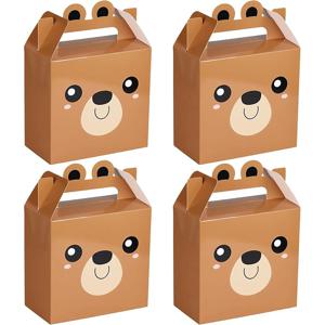 TEMU 12개 곰 모양 손잡이 간식 상자 - 귀여운 베이비 베어 선물 상자, 생일 파티 선물, 베이비 샤워 선물, 사탕 및 간식용