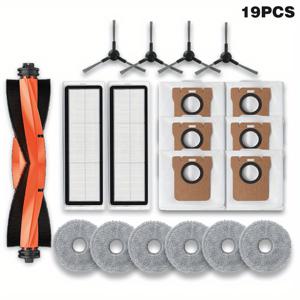 TEMU Xiaomi 로봇청소기 X20 Max / D109GL용 부품 액세서리 메인 브러시 사이드 브러시 헤파 필터 걸레 천 먼지 봉투 교체용
