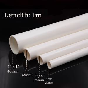 TEMU 1/2'', 3/4'', 1미터 길이의 배수 파이프, 두꺼운 버전, 흰색 플라스틱 관개 파이프, 간편한 설치, 내구성 PVC 수도 파이프
