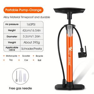 TEMU 고압 수동 펌프 - 스테인리스 스틸, 자전거, & 자동차용 160 PSI