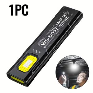 TEMU 1개 미니 LED 키체인 손전등, 휴대용 토치 라이트 포켓 핸즈프리 작업등, USB 충전식 밝은 투광 조명, 사이드 라이트 및 클립 포함 (응급, 낚시, 유지 보수, 휴일 선물용)