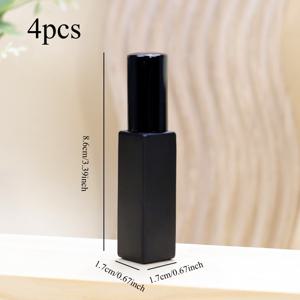 4개입 고급 휴대용 향수병 5ml 바이알 스프레이 병 유리 빈 병 10ml 분무기