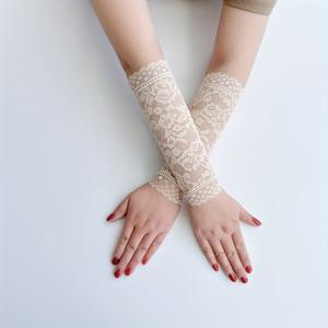 TEMU 레이스 손목 밴드 한 쌍, 여성용 미디 길이 레이스 소매, 반팔 팔 커버, 타투 커버, 시어, 장식용 손목