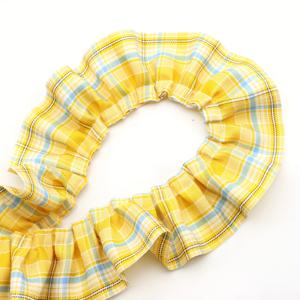 5Cm X 1 야드 스코틀랜드 체크 플리츠 원단, 러플 엣지 - 칼라, 커튼, 소파 장식용 재봉 아플리케에 이상적