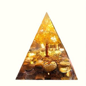 천연 시트린, 호랑이 눈 베이스. 실내 장식, 홈 장식품, 사무실 컴퓨터 책상 장식품, 생일 선물, 크리스마스 선물 및 휴일 선물로 적합