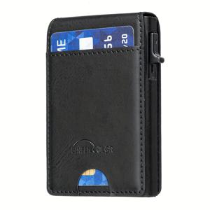TEMU 마그네틱 카드 홀더용- 초슬림 지갑-RFID 차단 기능 지갑-남녀공용 지갑-마그네틱 잠금장식 지갑-더스트프레스드 샌드 소재