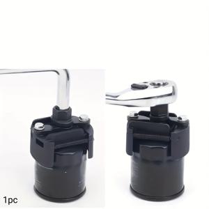 TEMU 헤비듀티 조절 가능 오일 필터 렌치 - 60-80mm (2.36-3.15인치) 양면 그립, 내구성 강한 금속 구조로 쉬운 제거 및 설치, 자동차 및 산업용 안전한 고정, 자동차 도구, 견고한 도구 디자인, 튼튼한 구조