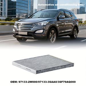 TEMU GRAND S FE, GRANDEUR, S FE, SONATA, OPTIMA용 활성탄 탄소섬유 승객실 에어 필터 1개, 오리지널 부품 번호 97133-2W000/97133-3SAA0 호환