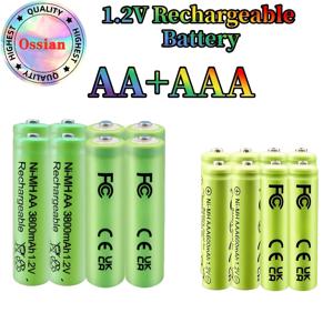 TEMU 오시안 AA & AAA 충전식 배터리 저자가 방전 - 듀얼 용량 1.2V NiMH 배터리 팩, 스마트폰, 태블릿, 카메라, 리모컨, 게임 콘솔 및 전자기기용 장시간 지속력 (AA/AAA 기기 호환)
