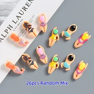 TEMU 26개 랜덤 믹스 레진 수영 피규어 홀리스 장식 구슬, DIY 주얼리 제작, 키체인, 팔찌, 목걸이, 열쇠고리, 폰참, 가방 장식, 의류 장식, 장식품 등에 적합. 가족과 친구를 위한 훌륭한 선물. 구슬 & 구슬 모음